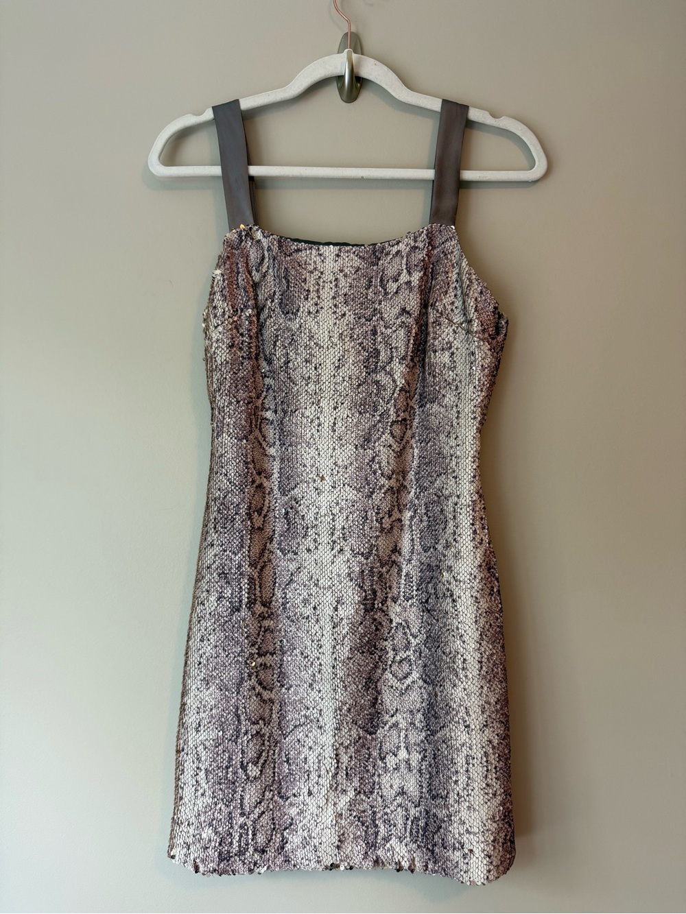 NWT Ramy Brook Adrian Dress Sz 2 Snake Sequin Mini Square Neck Party NWT